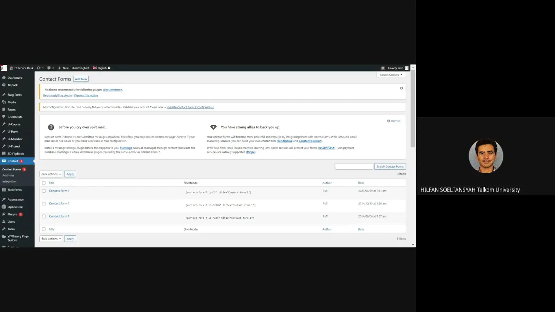 Video Penggunaan WordPress Website Servicedesk