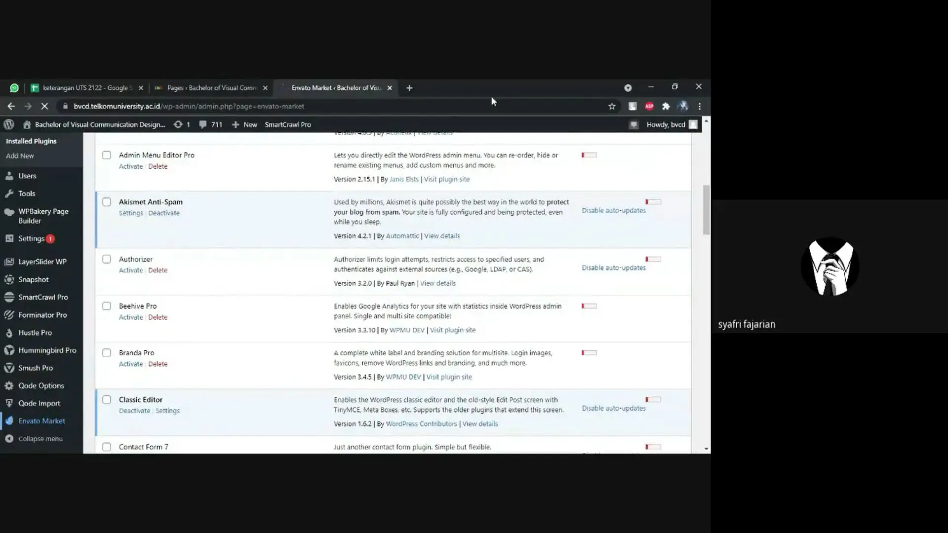Video Penggunaan WordPress Website DKV Telkom University