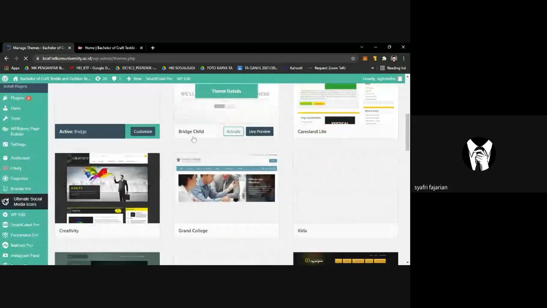 Video Penggunaan WordPress Website BCAF Telkom University Video Penggunaan WordPress Website BCAF Telkom University