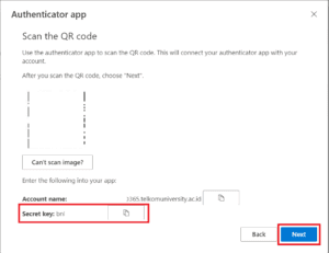 Secret Key untuk MFA Authentication