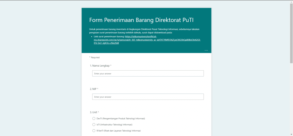 form penerimaan barang