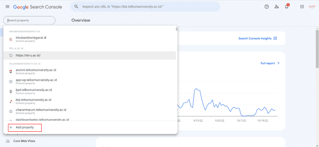 Add Property Google Search Console