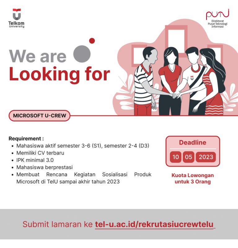 Rekrutasi U-Crew Telkom University
