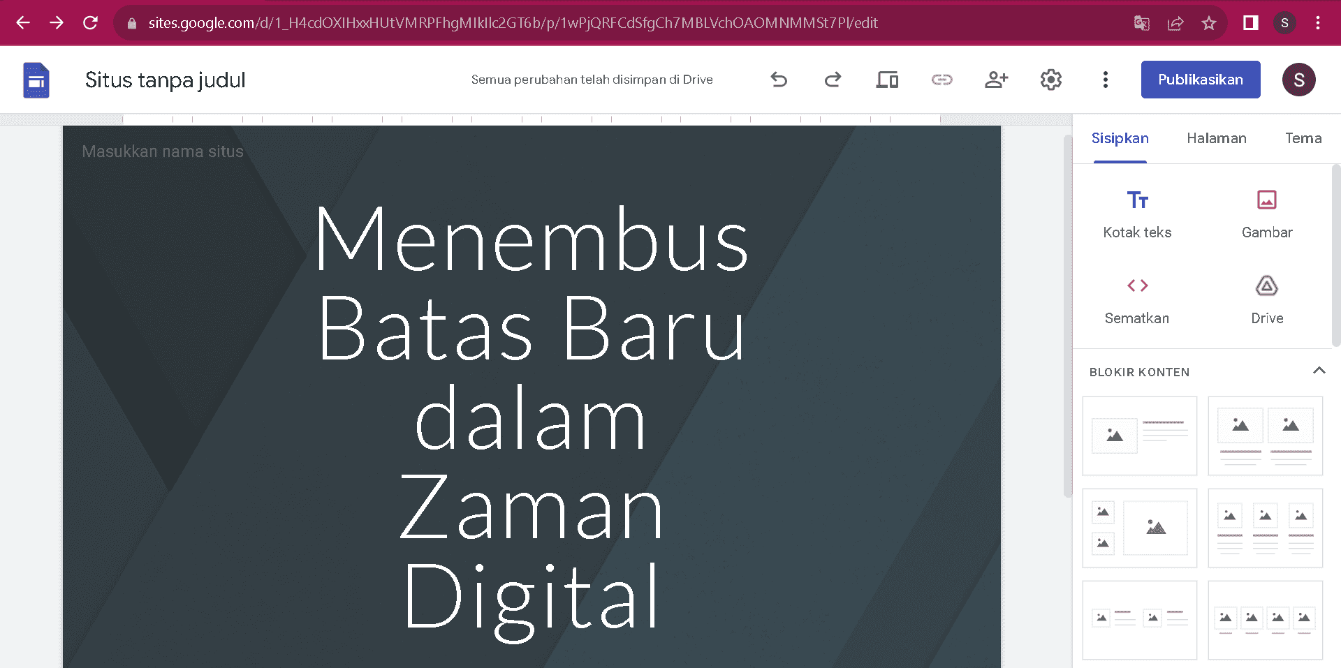 judul artikel gsites