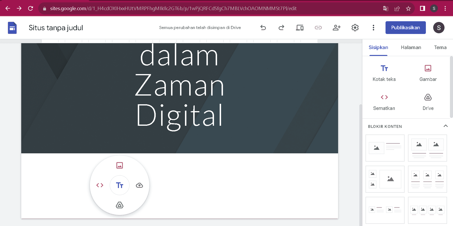 membuat artikel gsites