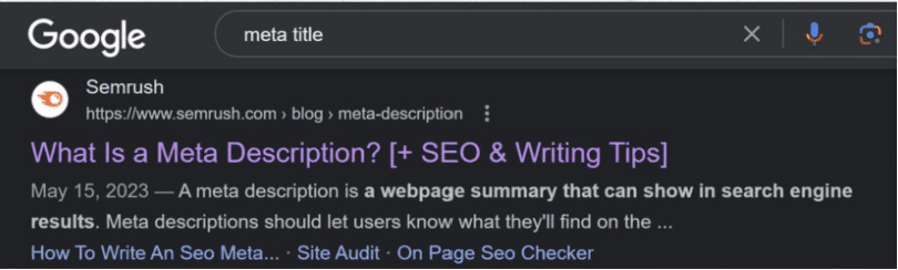 Meta Title dan Meta Deskripsi pada Search Engine