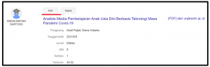 Solusi Artikel Tanpa Nama Yang Bersangkutan pada Google Scholar 