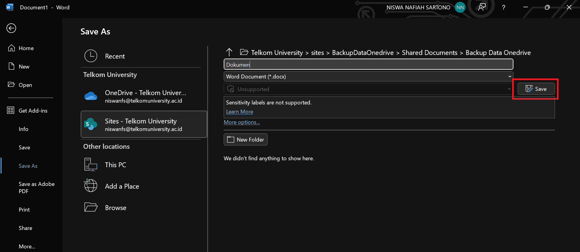 Cara Menyimpan File dari Aplikasi Office ke SharePoint