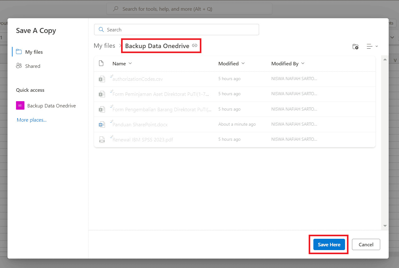 Cara Menyimpan File dari Aplikasi Office ke SharePoint