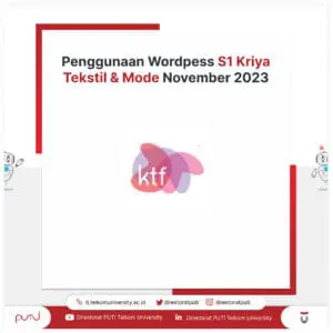 Penggunaan Wordpess S1 Kriya Tekstil & Mode November 2023