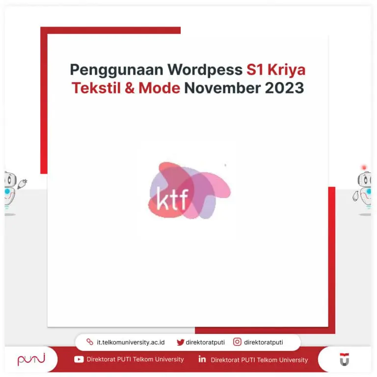 Penggunaan Wordpess S1 Kriya Tekstil & Mode November 2023