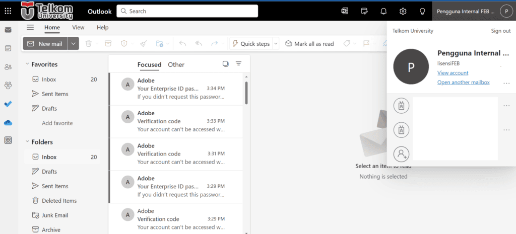 Panduan Login Akun Adobe Fakultas & Direktorat Telkom University