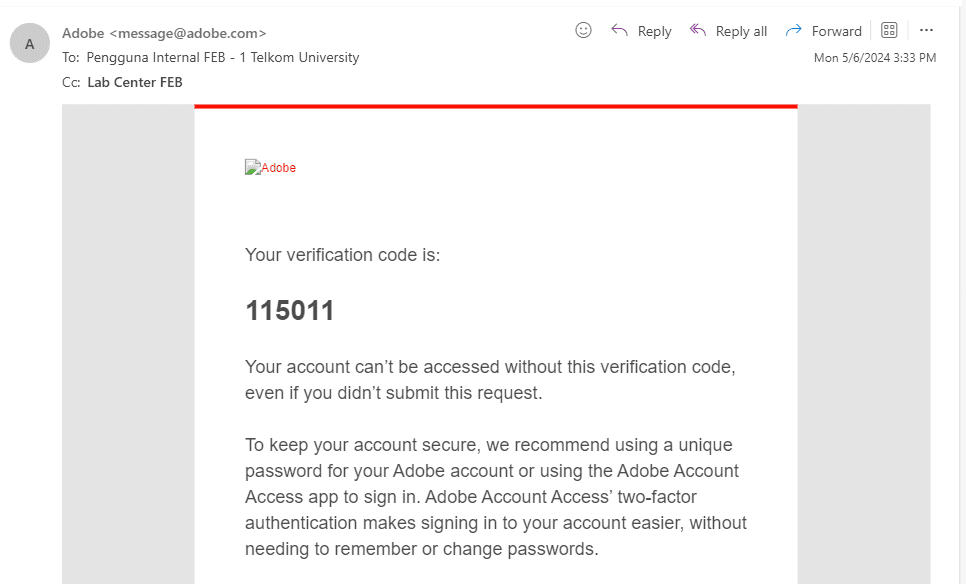 Panduan Login Akun Adobe Fakultas & Direktorat Telkom University