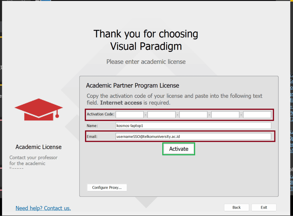 Install Visual Paradigm Activate License