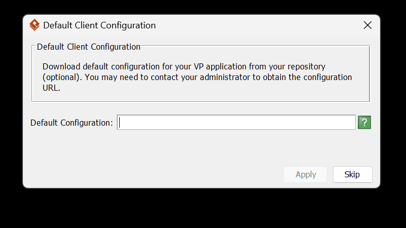 Install Visual Paradigm Default Client Config