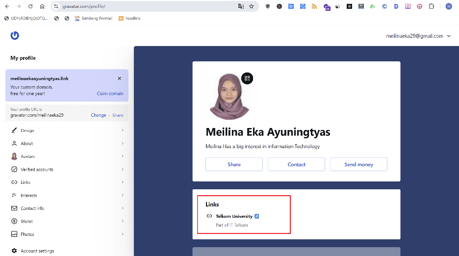 Akun Gravatar untuk Backlink Gambar