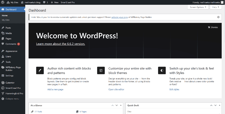 Akun WordPress untuk Backlink Gambar