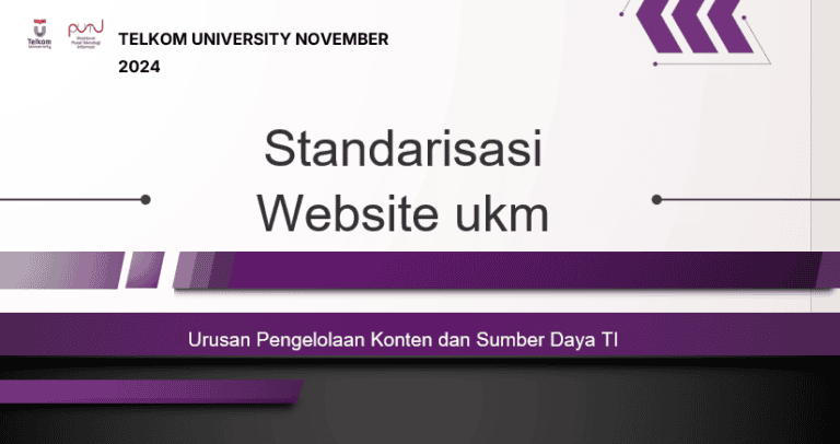 Workshop Standarisasi Website UKM Telkom University November 2024