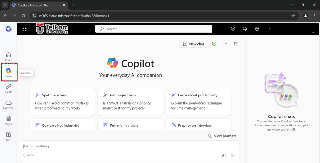 Copilot Microsoft sudah di pin
