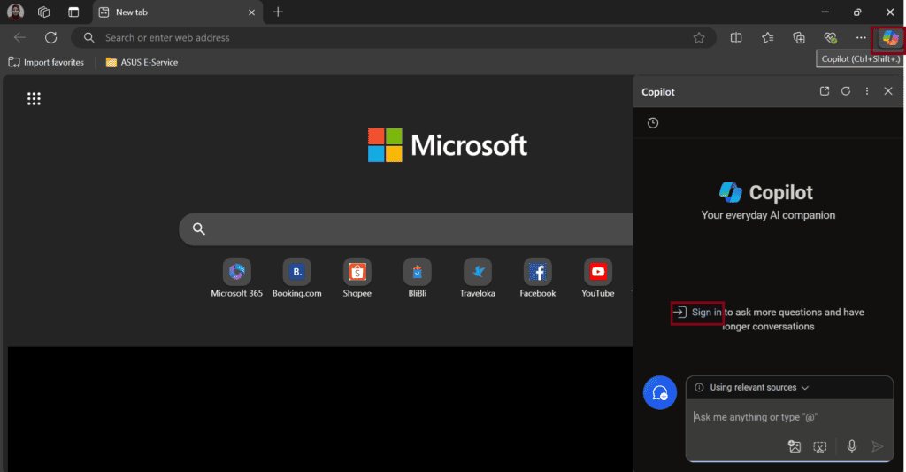 Microsoft Copilot dari BING Browser