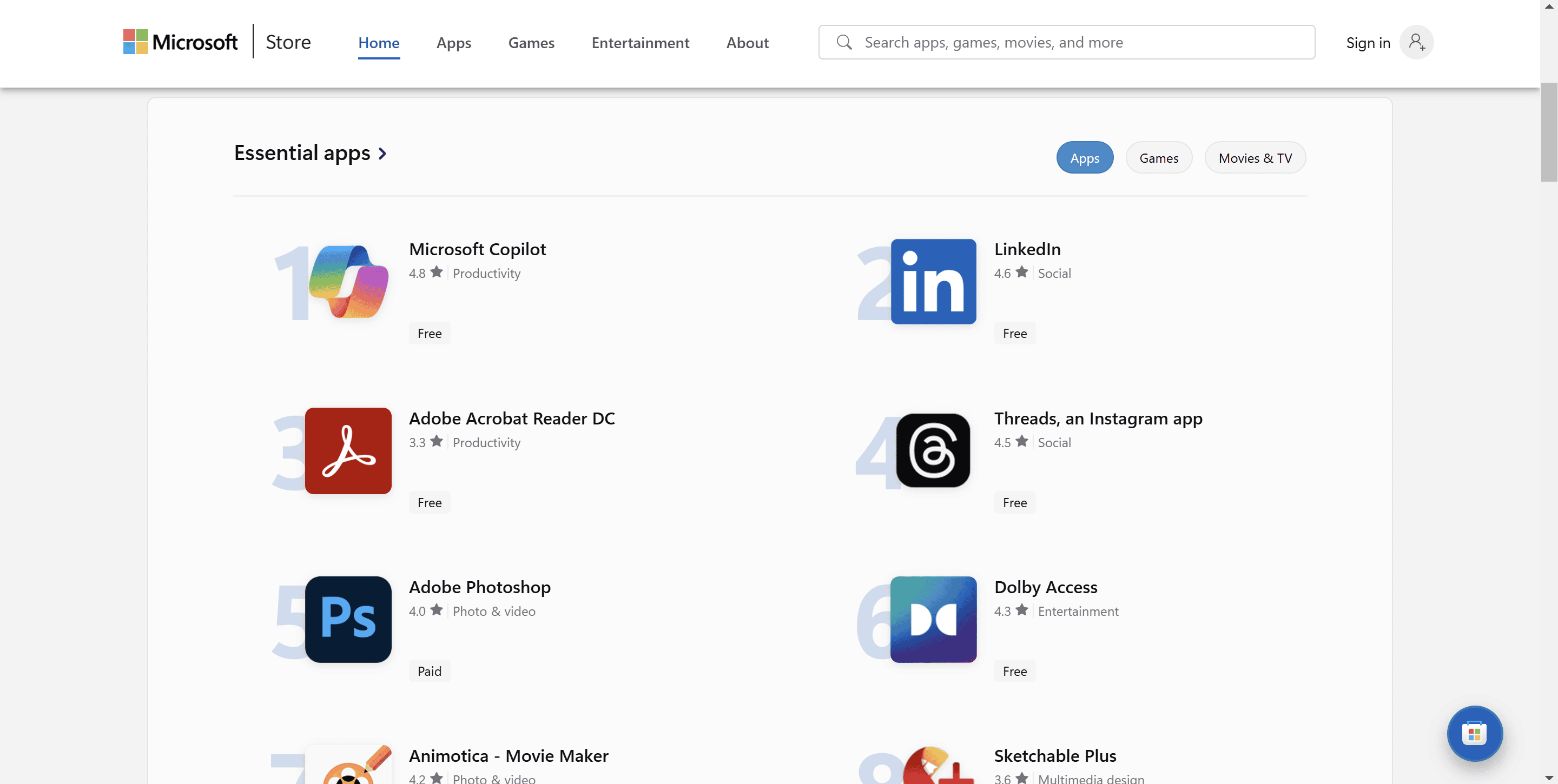 Buka Microsoft Store