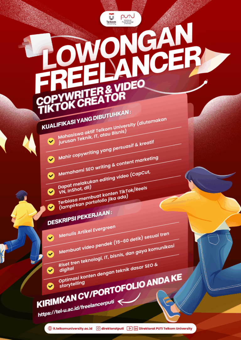 lowongan freelancer Direktorat Pusat Teknologi Informasi