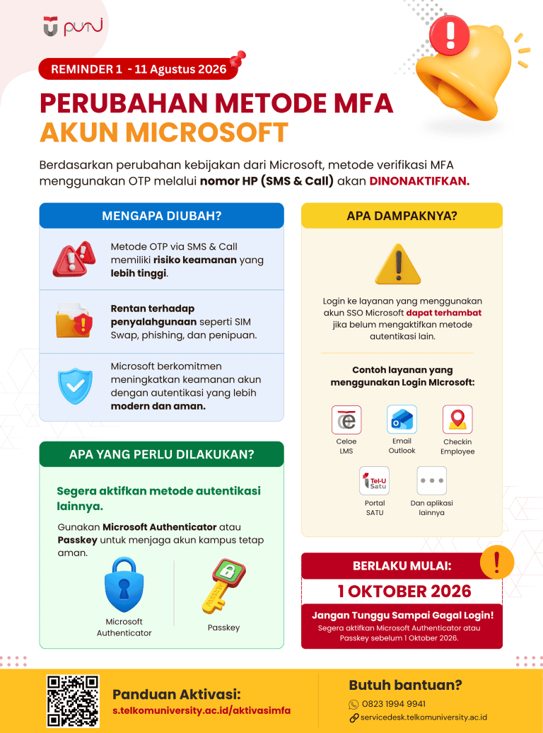 INFOGRAFIS PERUBAHAN METODE MFA AKUN MICROSOFT