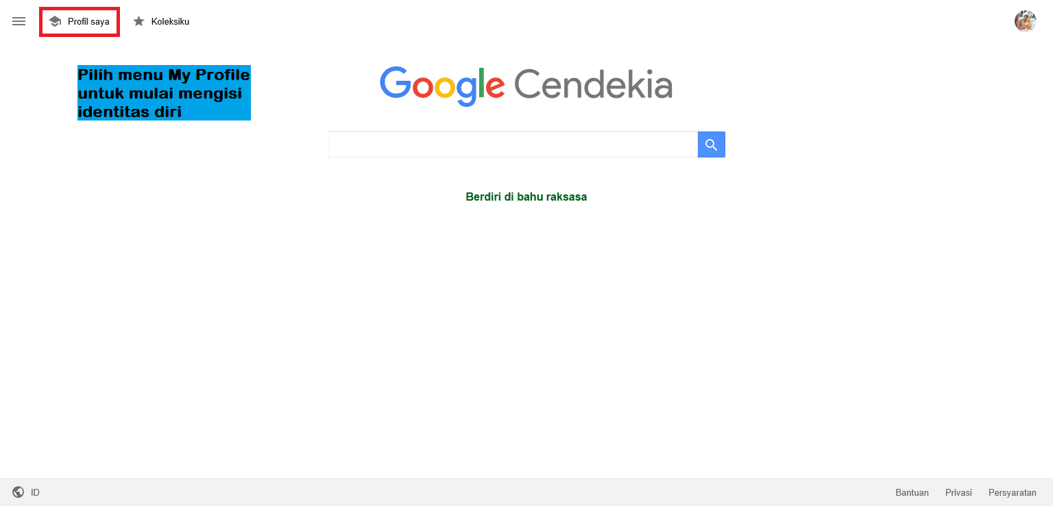 menu my profile GS