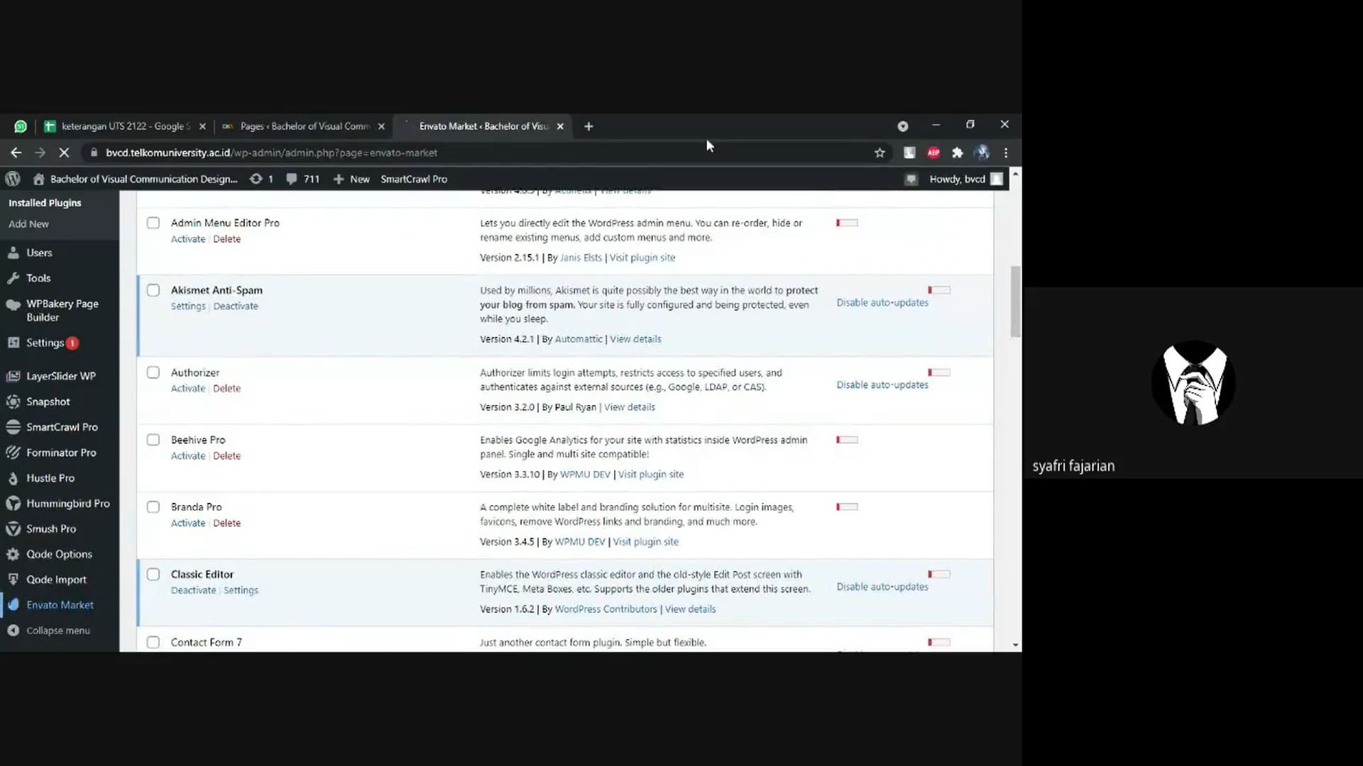 Video Penggunaan WordPress Website DKV Telkom University