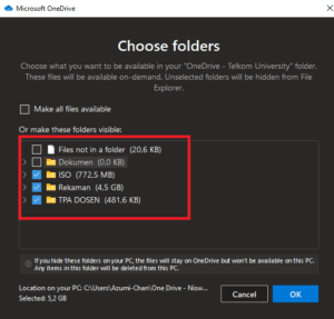 Sinkronasi OneDrive Desktop