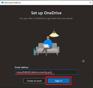 Sign in onedrive