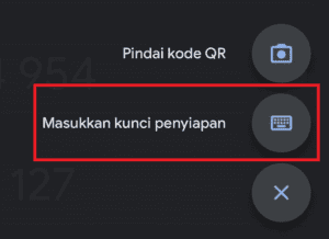 input secret key ke google auth