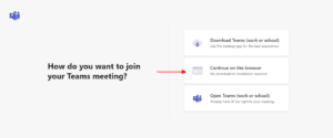 Join Meeting Microsoft Teams Web Browser