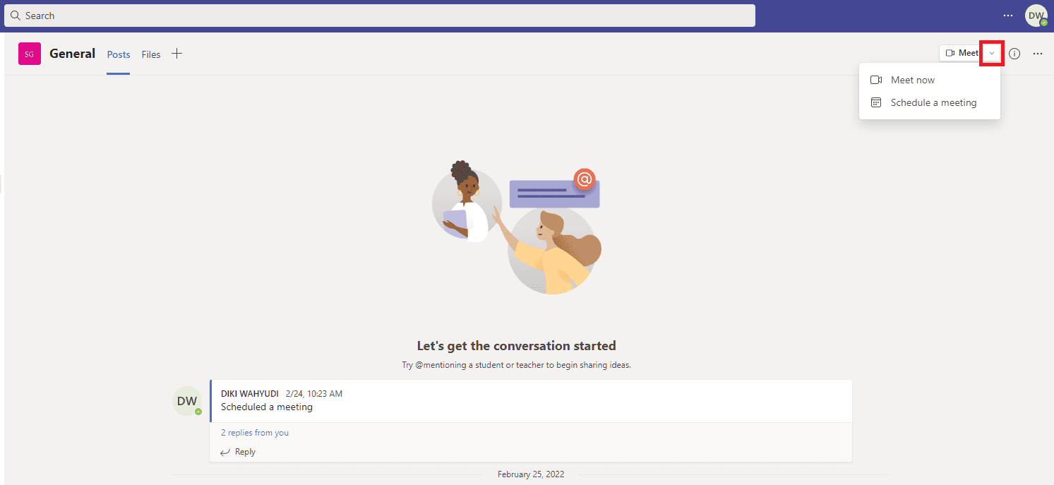 Panduan membuat meeting via microsoft teams web browser direktorat