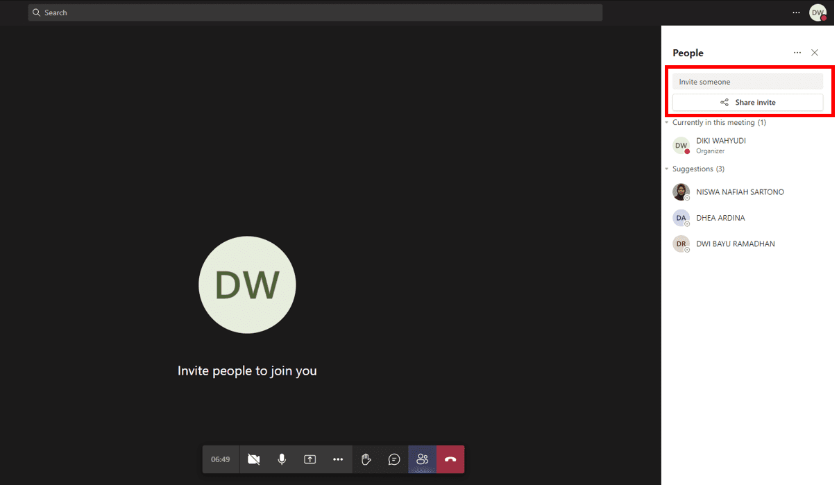 Panduan membuat meeting via microsoft teams web browser direktorat