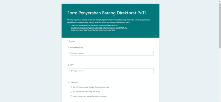 form penyerahan barang