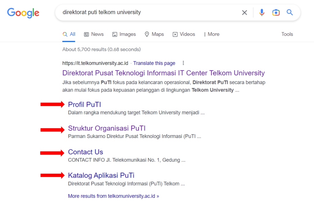 Sitelink Google