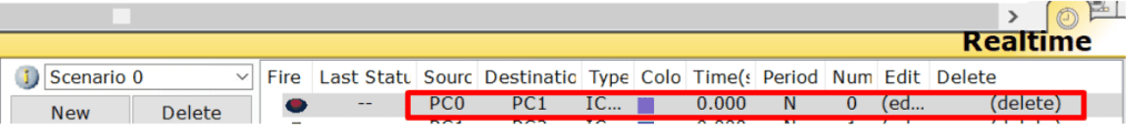 Pengiriman Surat PC 0 ke PC 1