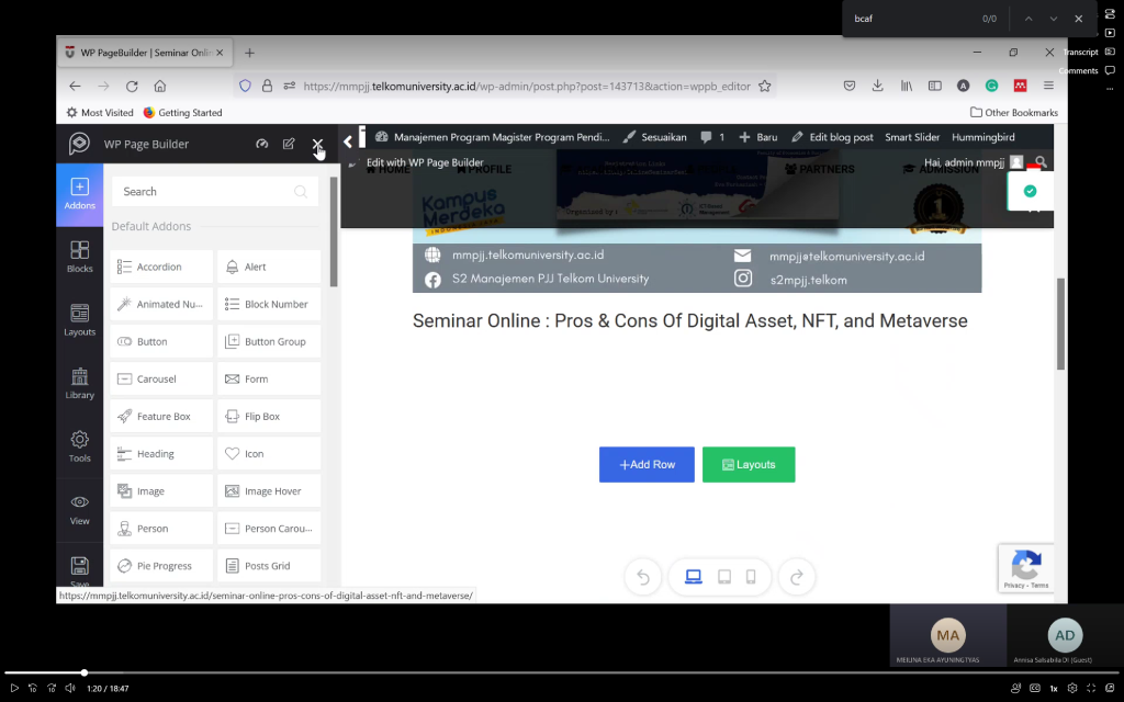 One on One Website MMPJJ Telkom University One on One Website MMPJJ Telkom University