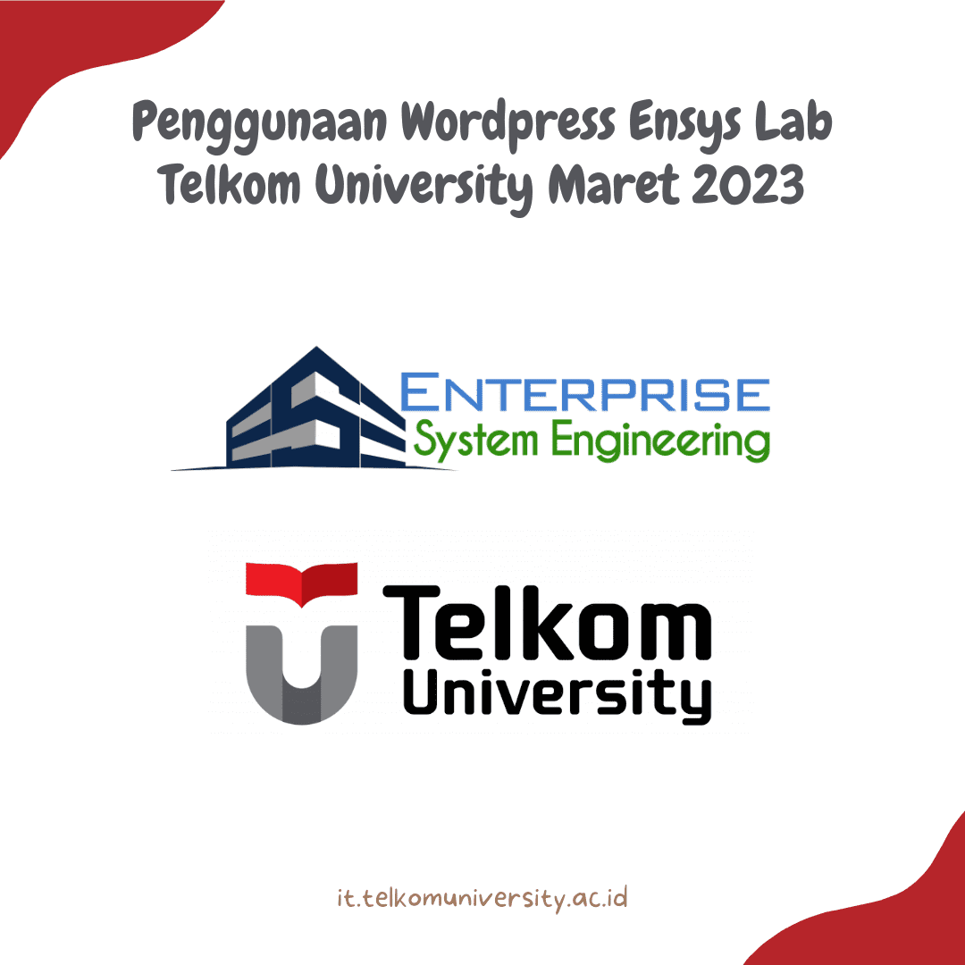 Penggunaan Wordpress Ensys Lab Telkom University Maret 2023