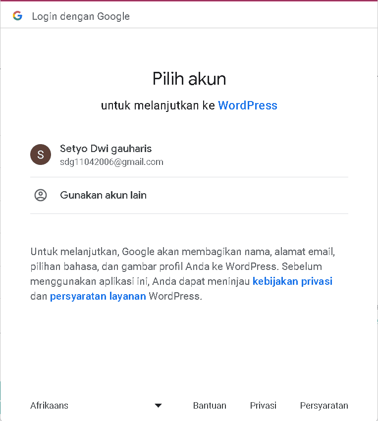 register google wordpress