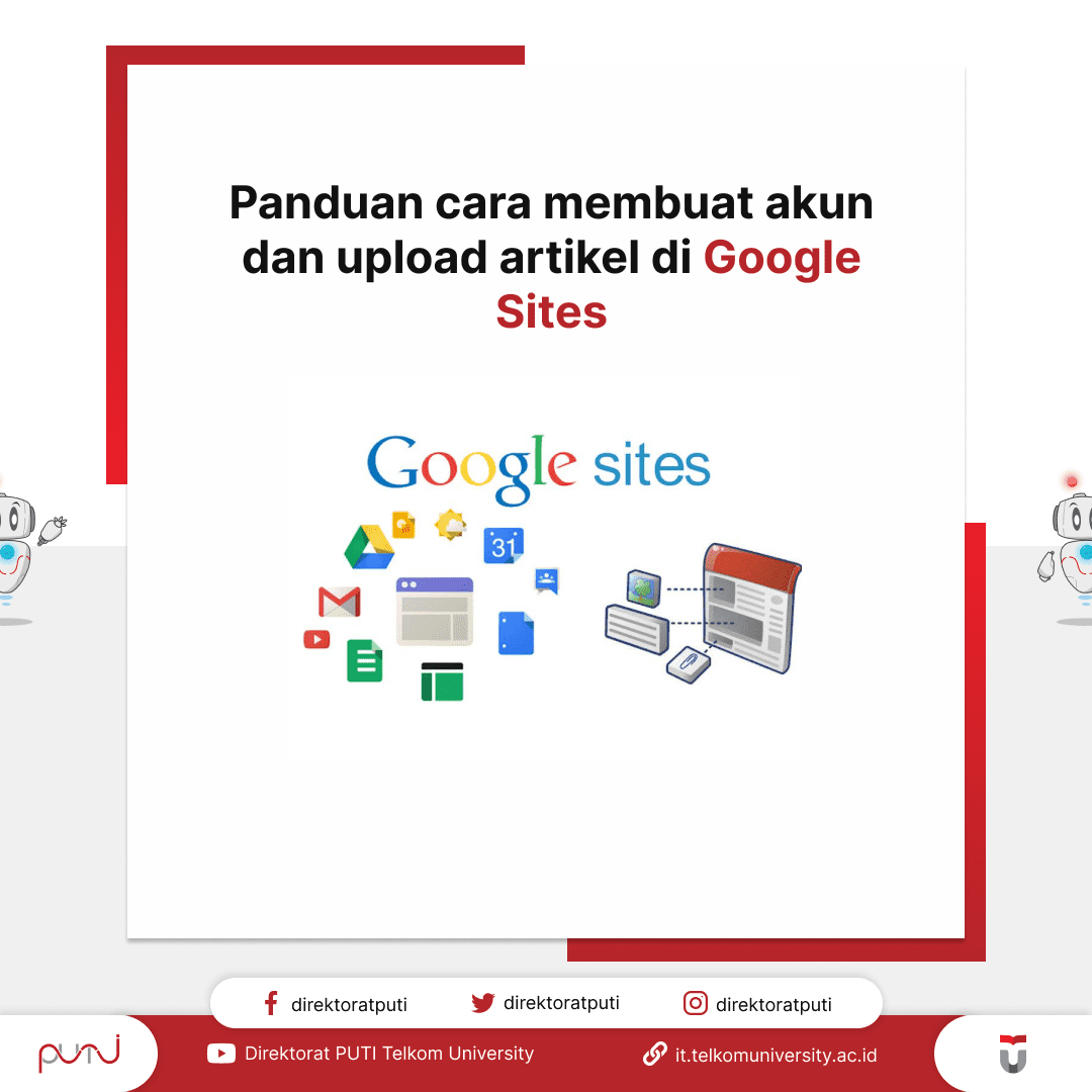 Panduan cara membuat akun dan upload artikel di Google Sites