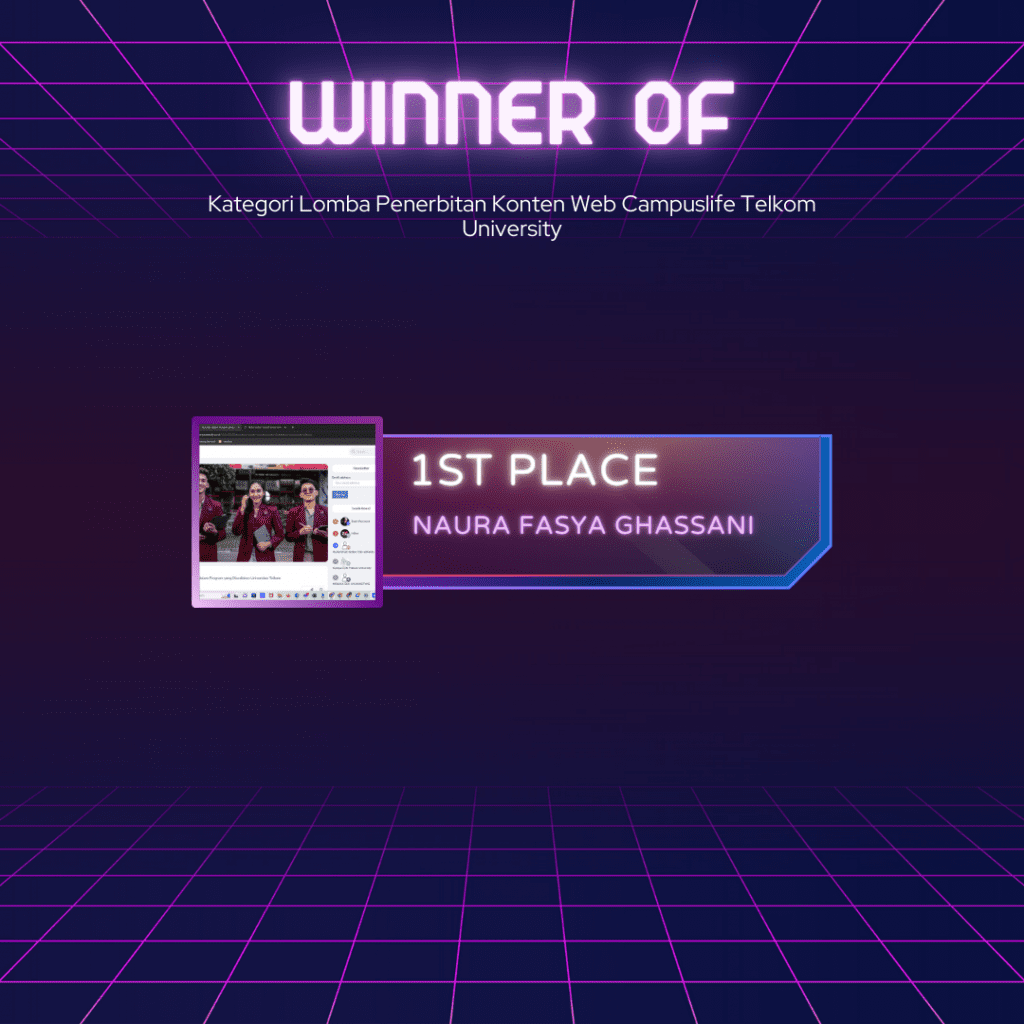 Pemenang Kategori Lomba Penerbitan Konten Web Campuslife Telkom University