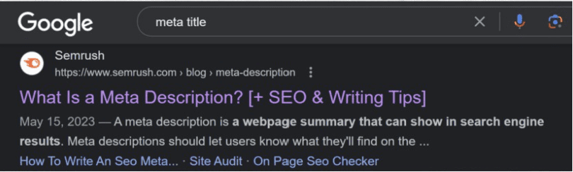 Meta Title dan Meta Deskripsi pada Search Engine