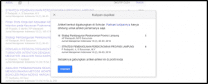 Solusi Artikel Duplikat Profile pada Google Scholar 