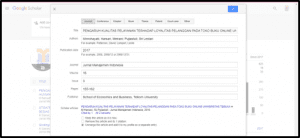 Solusi Artikel Berbintang Profile pada Google Scholar 