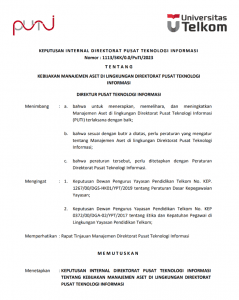 SK Manajemen Aset Direktorat PuTI Tel-U