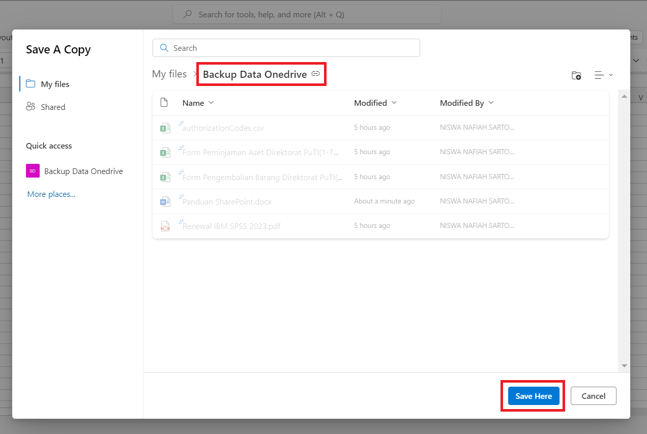 Cara Menyimpan File dari Aplikasi Office ke SharePoint