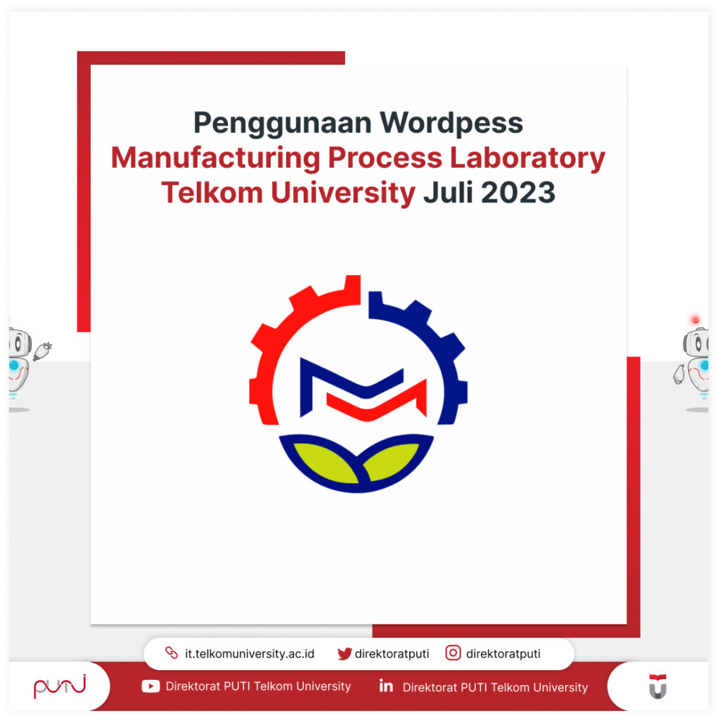 Penggunaan Wordpess Manufacturing Process Laboratory Telkom University