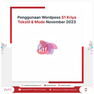 Penggunaan Wordpess S1 Kriya Tekstil & Mode November 2023